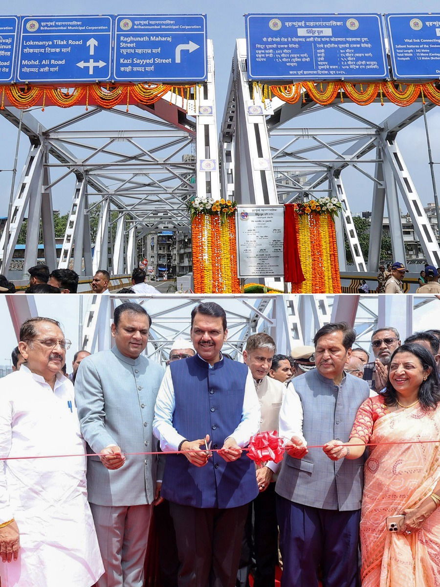 CM Devendra Fadnavis Inaugurates Sindoor Bridge In Mumbai - News | CM Devendra Fadnavis Inaugurates Sindoor Bridge In Mumbai | Latest Photos at Lokmattimes.com